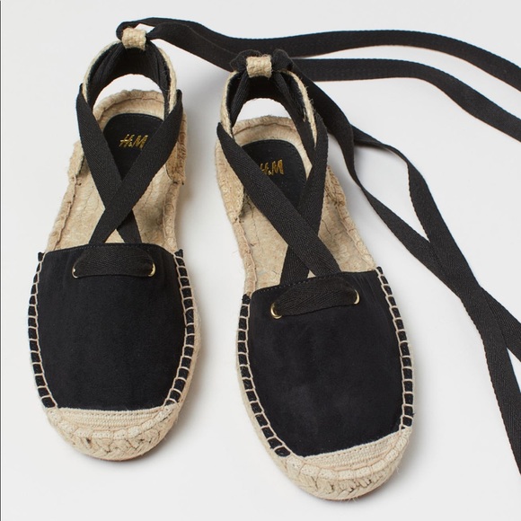 H&M Espadrilles with Lacing in black size US 8 / EUR 39 - Picture 1 of 15
